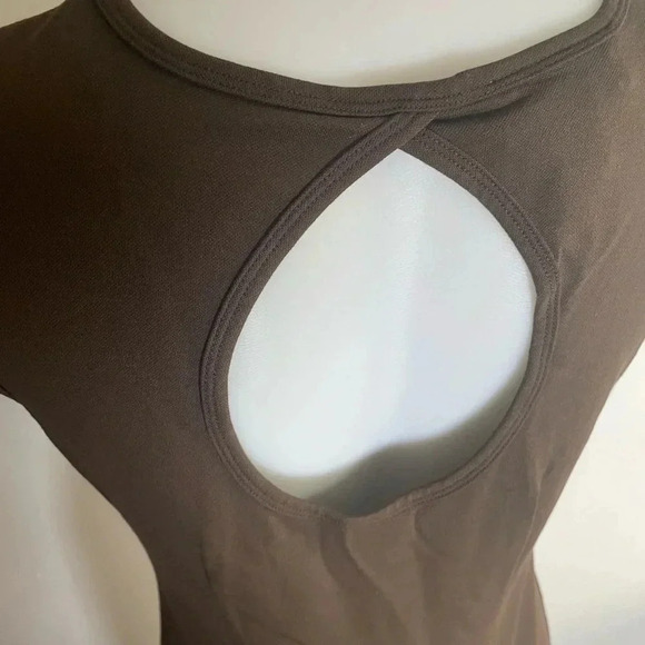 Talbots Petites Maxi Brown Keyhole‎ Back Tank Dress Size P Small EUC! 0147 - Picture 6 of 8